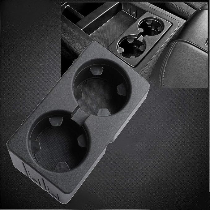 9154712 Cup Holder Compatible with Chevy Silverado Tahoe | Front Console Dual Cup Holder Insert Compatible with 2007-2013 Silverado Avalanche Sierra, 2007-2014 Suburban Tahoe Escalade