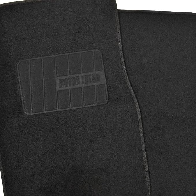 Motor Trend FatRug Premium Carpet Car Floor Mats - Thick Robust Auto Gear, Universal Fit for Your Car Truck or SUV, Black