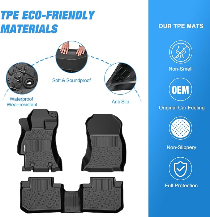 Nilight Floor Mats for Subaru Forester 2014 2015 2016 2017 2018 All Weather Custom Fit Heavy Duty Floor Liners