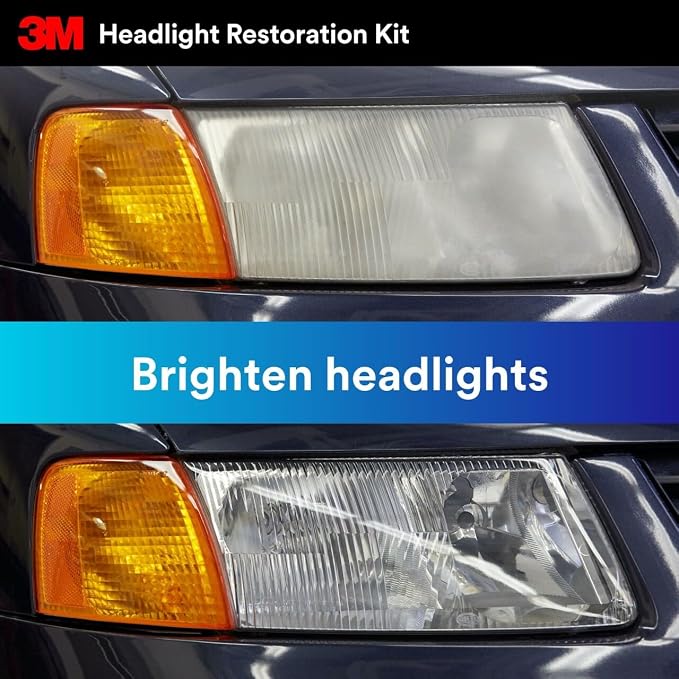 3M Headlight Lens Restoration System, 39008, 1 Kit (Pack of 4)