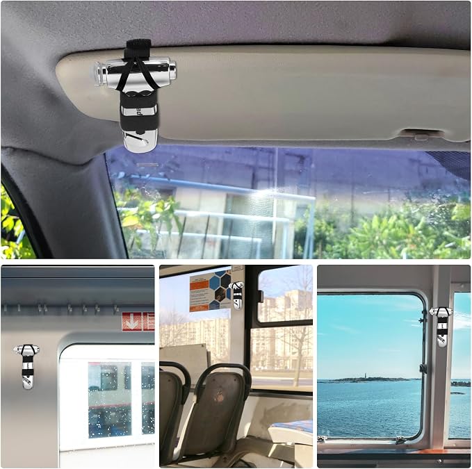 Glass Breaker, 3-in-1 Emergency Escape Tool with seat Belt Cutter and Glass Breaker, Safety Emergency Car Escape Tool for Car, Electroplating Silver