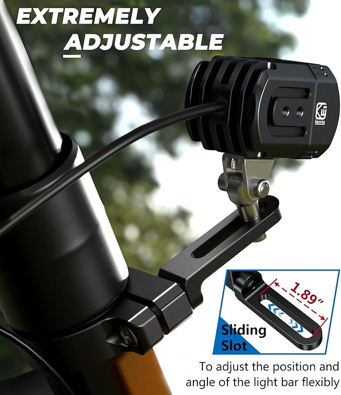 VAZESWIN 2 PCS UTV Light Bar Mounts, Off-Road Light Bar Mounting Brackets | Aluminium Alloy, 360° Adjustable Bar Clamps for 1.5"/1.75"/1.85"/2"/2.1" Roll Cage Roof Rack Bumper, for ATV Jeep Boat Truck