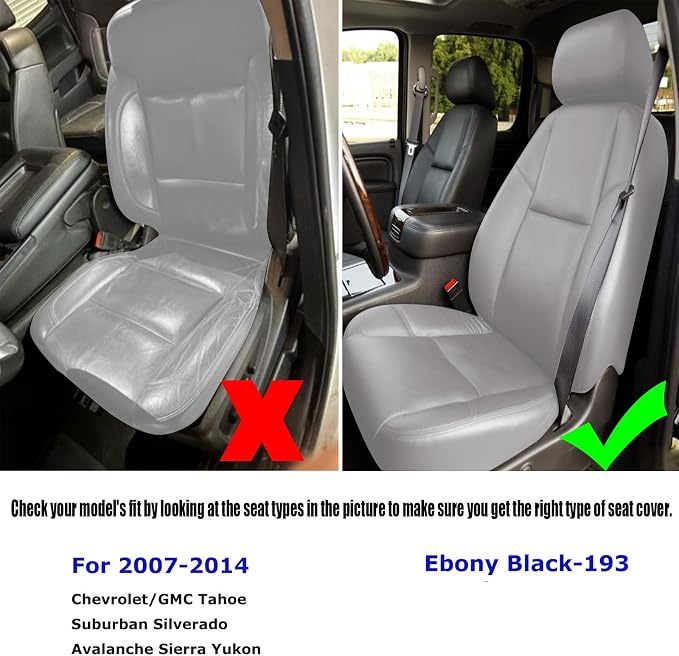 GXARTS Driver or Passenger Side Bottom Lower Replacement Leather Seat Cover 833 Light Gray Compatible with Chevy Silverado Tahoe Suburban Avalanche GMC Yukon Sierra 2007 2008 2009 2010 2012 2013 2014