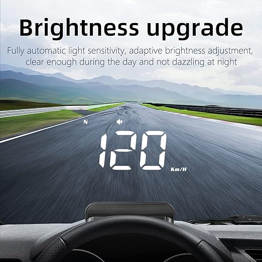 Windshield Heads Up Display for Car MAIMEIMI Digital Speedometer for Car HUD GPS Speedometer MPH with Travel Direction, Overspeed Alarm & Fatigue Driving Alarm for All 5V Vehicles