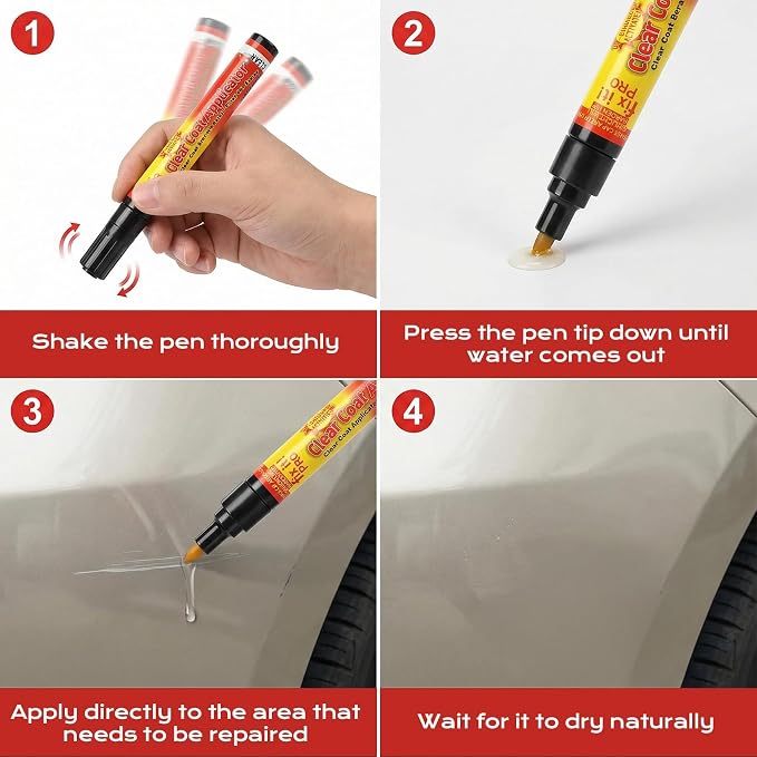 Car Scratch Remover Pen, 2026 Magic Car Scratch Removal Tool - No Tools, Portable & Weatherproof Repair for Roadside, Garage & Parking Lot, Safe for Clear Coat, Universal Touch Up for All Cars (6PC)