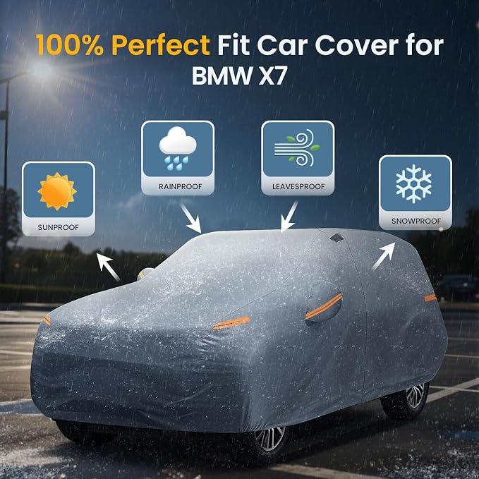 Waterproof Jeep Wrangler 2 Door CJ YJ JK JL(1987-2026) Car Cover with Breathable Vents, [Upgrade] Premium Covers with Cotton Liner and Zipper Door, Sun Rain Snow Dust Uv Protection.