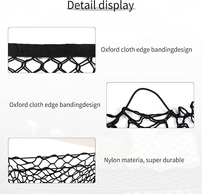 Alpmosn Stretchable Car Cargo Net Adjustable Elastic Storage Net Trunk Interior Accessories with Hook, Universal Fit for Car, Vehicle, SUV (43.3"x15.8")