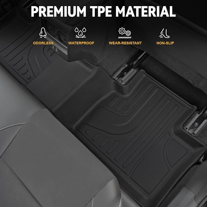 Floor Mats for Toyota Camry 2025-2026, All Weather Floor Mats Trunk Cargo Liner and Door Sill Guards Accessories, Full Coverage Set