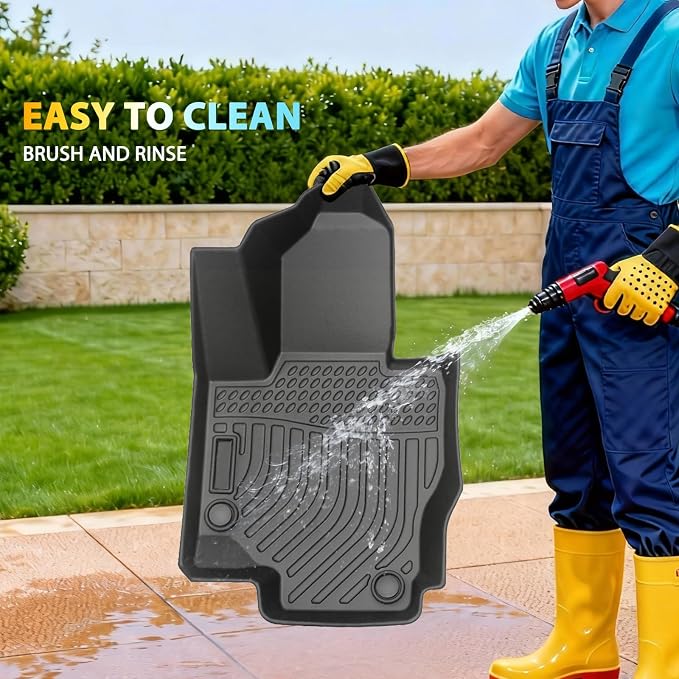 Floor Mats for Mercedes Benz GLE 2020-2026 (No for Coupe) | Custom Fit for GLE350/GLE450 All Weather Protection TPE Floor Liners Anti-Slip Odorless Car Mats Accessories