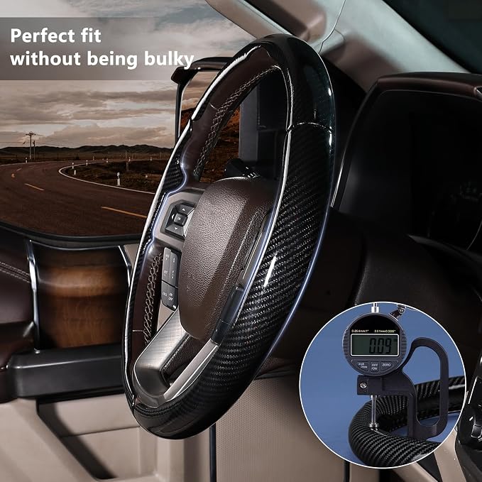 Steering Wheel Cover for Ford F150 2015-2020/ F250 2017-2022/ F350 2017-2022/ F450 2017-2022/ F550 2017-2022/ Ford Expedition 2018-2021 Steering Wheel Protector for Ford Steering Wheel Accessories
