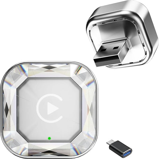 Wireless CarPlay& Android Auto Adapter, Plug in Once Go Wireless Forever | REZYZEN 2026 2in1 Wireless Adapter for iPhone& Android, Fast Heat Dissipation, No Delay, USB A/USB-C Port,
