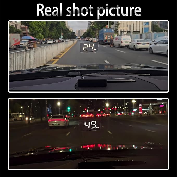 AZIJYV Heads Up Display for Cars, Digital Speedometer for Car M2,Speedometer for Car with Speed, Automatic Light Sensing,Mile Speed Unit Display,Suitable for All Car Models