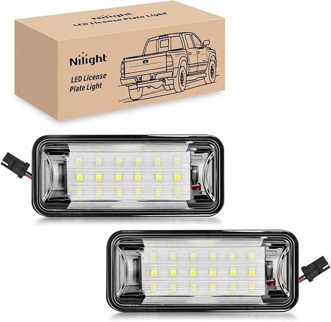 Nilight License Plate Lights Compatible with 2012 2013 2014 2015 2016 2017 2018 2019 2020 TOYOTA 86 with Black housing 6000K White 2PCS Pack