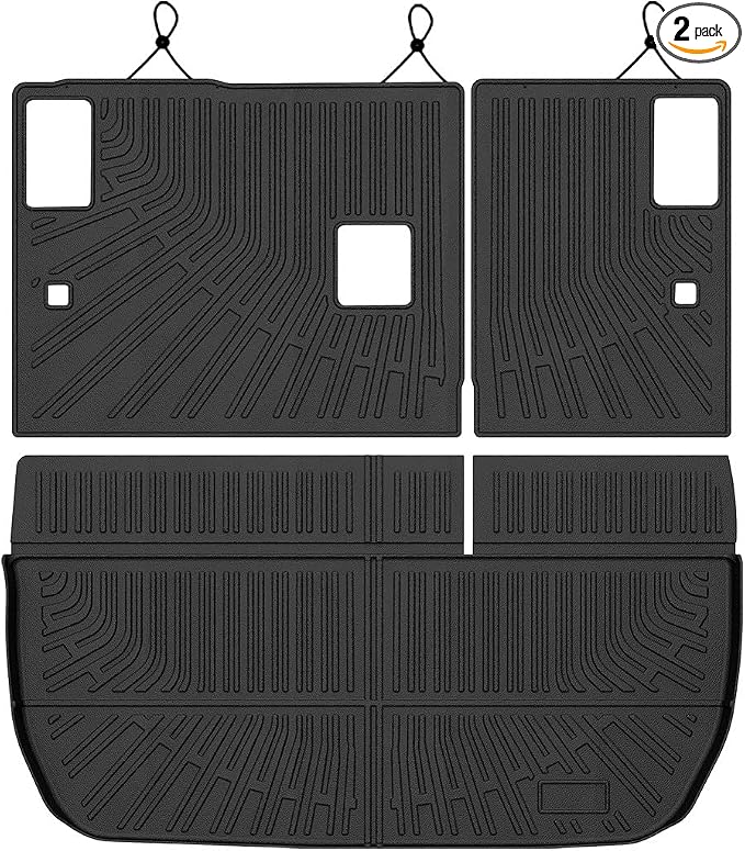 Traverse Cargo mat - Trunk Mat for Chevy Traverse 2009-2017, All Weather Trunk Mat & Backrest Mat for Traverse Accessories, Heavy Duty Rubber Mats, Car Accessories