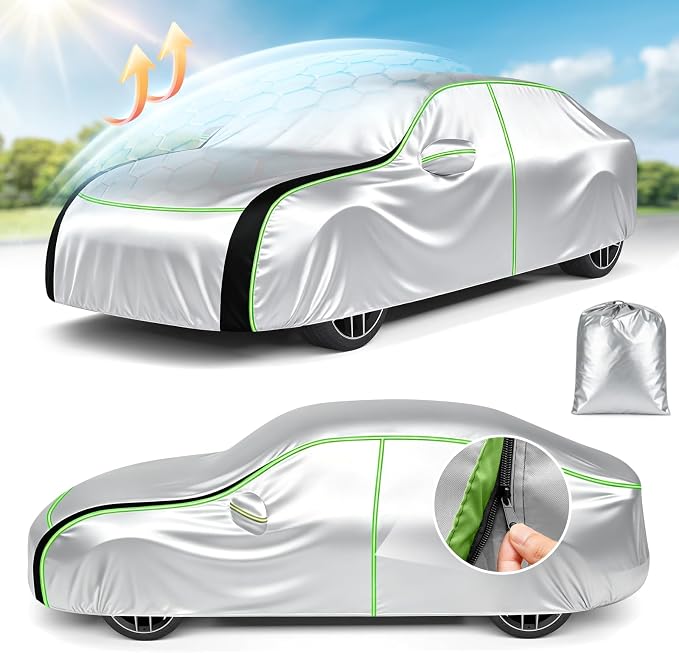 Cartist Hail Protector Car Cover Waterproof All Weather, Heavy Duty Outdoor Sun UV Rain Cover for Toyota Corolla, Nissan Sentra, Honda Civic, Mazda 3, Audi A3, Kia Forte...(Fit Sedan 178-185 in)