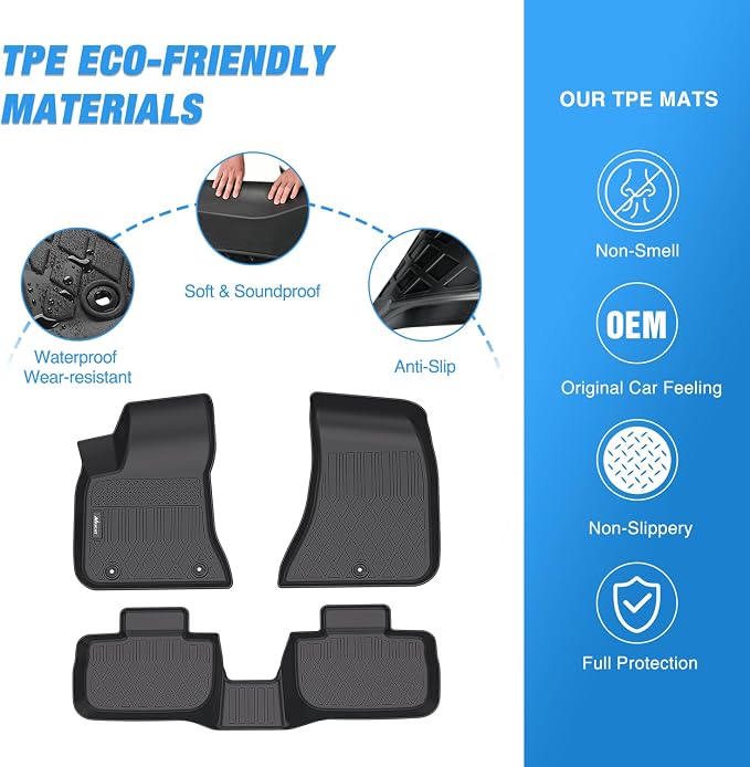 Nilight TPE Floor Mats for Dodge Charger RWD 2011-2023/Chrysler 300 RWD 2011 2012 2013 2014 2015 2016 2017 2018 2019 2020 2021 2022 2023,All Weather Custom Fit Heavy Duty Floor Liners