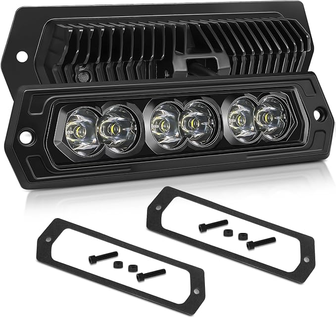 Flush Mount Pod Lights 7 Inch, SWATOW INDUSTRIES 60W CREE LED Light Bar 7" Flush Mount Reverse Lights Offroad Light Spot LED Pods Backup Light for Truck Pickup SUV UTV ATV Side by Side