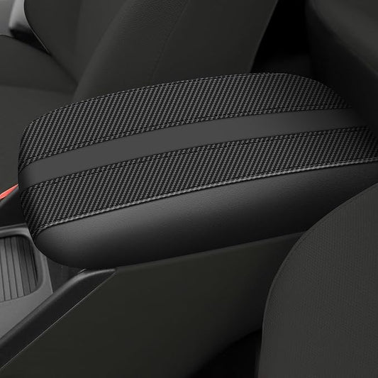 AOMSAZTO Console Covers for 2012-2015 Honda Civic Armrest Covers for Honda Civic Black with Carbon Fiber