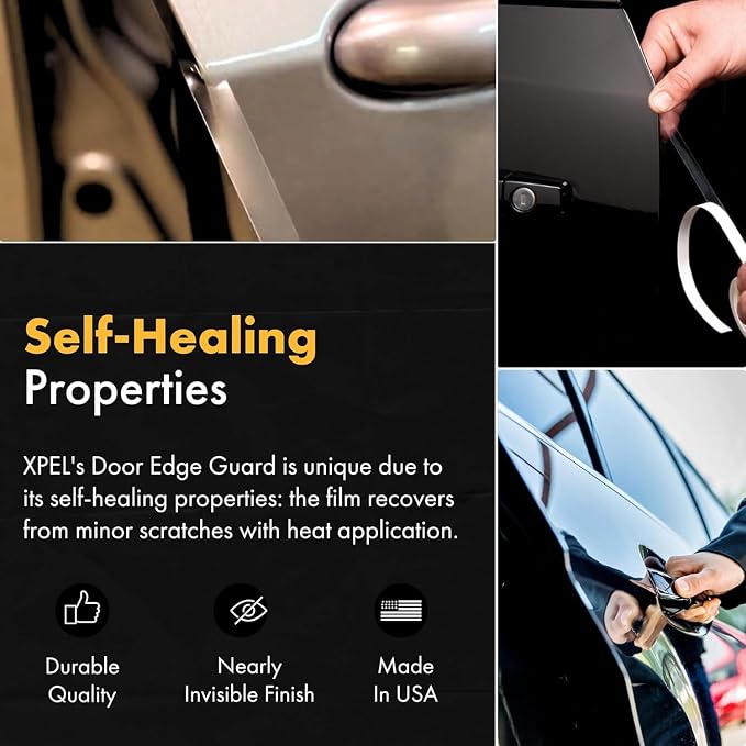 XPEL Extra Wide Door Edge Guard Film Roll, 1/2" x 12', Clear Door PPF Kit | Clear protective film helps shield door edges from chips, scratches, dings, and everyday wear.