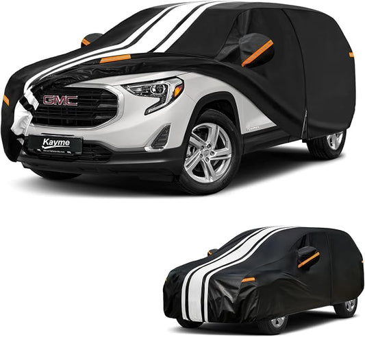 Kayme Heavy Duty Car Cover Custom Fit for GMC Terrain (2009-2026) Waterproof All Weather for Automobiles, Gift with Tape/Towel, Outdoor Full Exterior Cover Rain Snow Sun UV Protection.