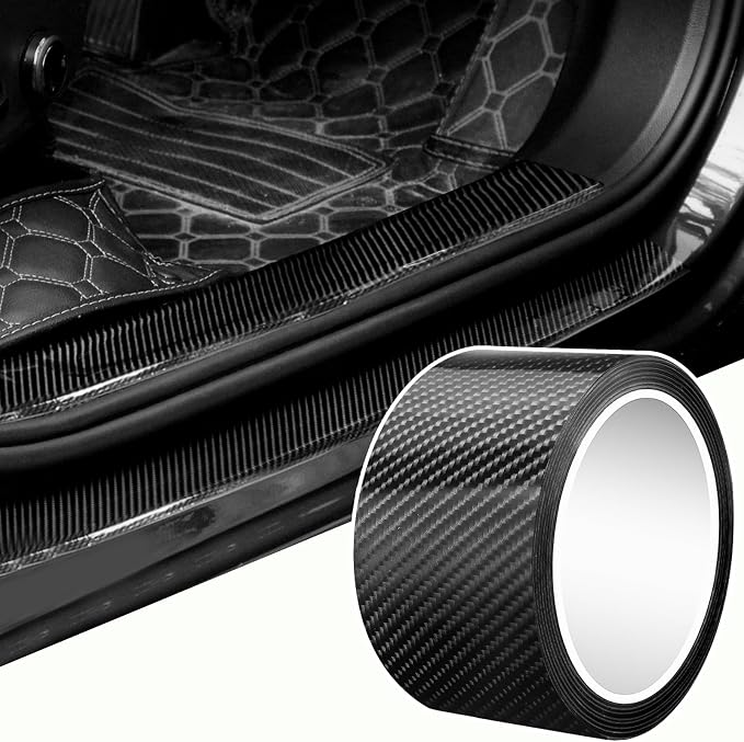 Storystore Universal Car Door Edge Guard, 2.7In x 33Ft Door Sill Protector, Automotive Anti-Collision Strip for Door Edge/Front and Rear Bumper/Door Sill Protector, Fits for Most Car, Black