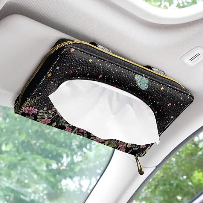 Mushroom Rectangular Sun Visor Napkin, Mask Dispenser Sun Visor Napkin Holder Car Visor Accessories Automotive Sun Visor Napkin Holder