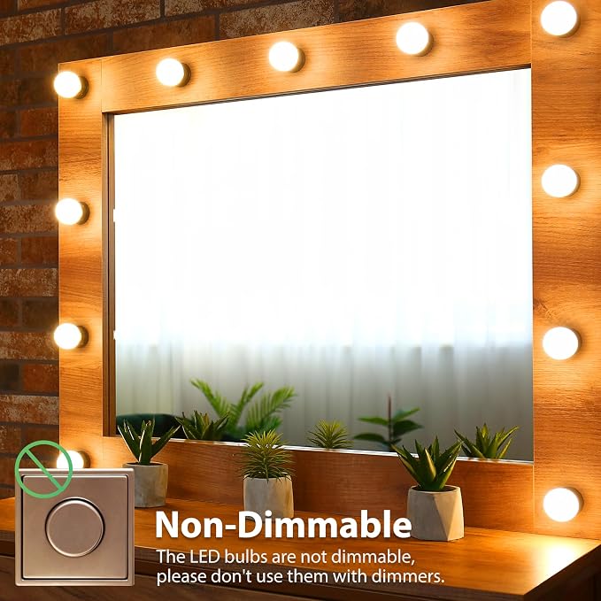 DEGNJU LED Vanity Light Bulbs, 60W Equivalent, Bathroom Light Bulbs 2700K Soft White, 800 Lumens, G25 Globe Bulb for Makeup Mirror, Round Shape, 7W, 120V, Non-Dimmable, 12 Pack