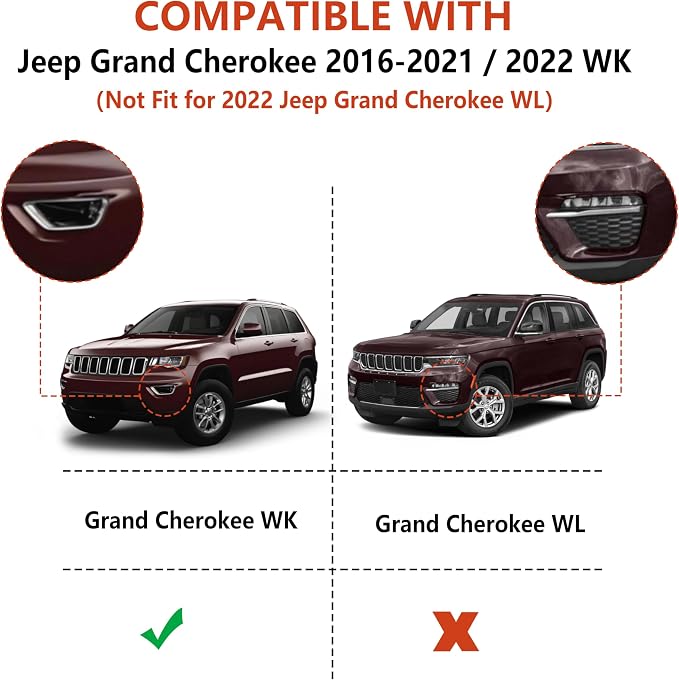 KARPAL Floor Mats & Cargo Liner for 2016-2021 Jeep Grand Cherokee / 2022 Grand Cherokee WK (Not for WL), All Weather TPE Custom Fit Floor Liners Car Mats Accessories