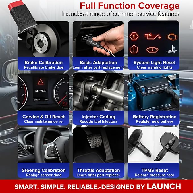 LAUNCH AIOBD Bluetooth OBD2 AI Car Diagnostic Scanner | Free Engine Diagnostics, AI Code Explain, Supports iOS & Android, Fits 1996+ Cars