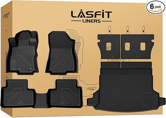 LASFIT Floor Mats & Seatback & Cargo Mats for Subaru Forester 2025-2026 (Not Fit Hybrid & 2025 Wilderness), All Weather TPE Custom Fit Floor Liners for Forester 2025-2026 Gas Backrest and Trunk Mat