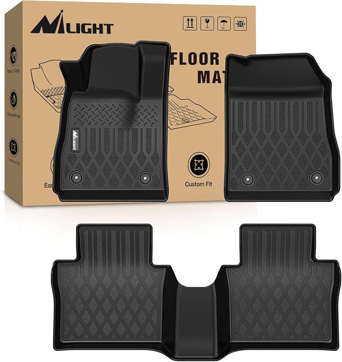 Nilight TPE Floor Mats for Chevy Impala 2014 2015 2016 2017 2018 2019 2020 (Not for Vinyl Floors) All Weather Custom Fit Heavy Duty Floor Liners