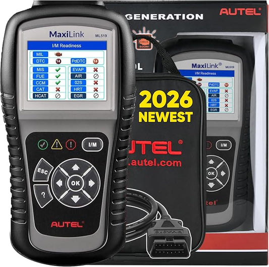Autel MaxiLink ML519 OBD2 Scanner, New Ver. of AL519, Enhanced Mode 6 Car Code Reader, Check Engine Light Read/Erase Fault Code Car Diagnostic Tool, One-Click Smong Check, DTC Lookup, Up of AL319