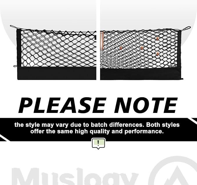 Muslogy Truck Bed Cargo Net Trunk Netting Compatible with Toyota RAV4 2026 Accessories, Pickup Cargo Organizer SUV Sedan Storage Net w/Heavy Duty Carabiners