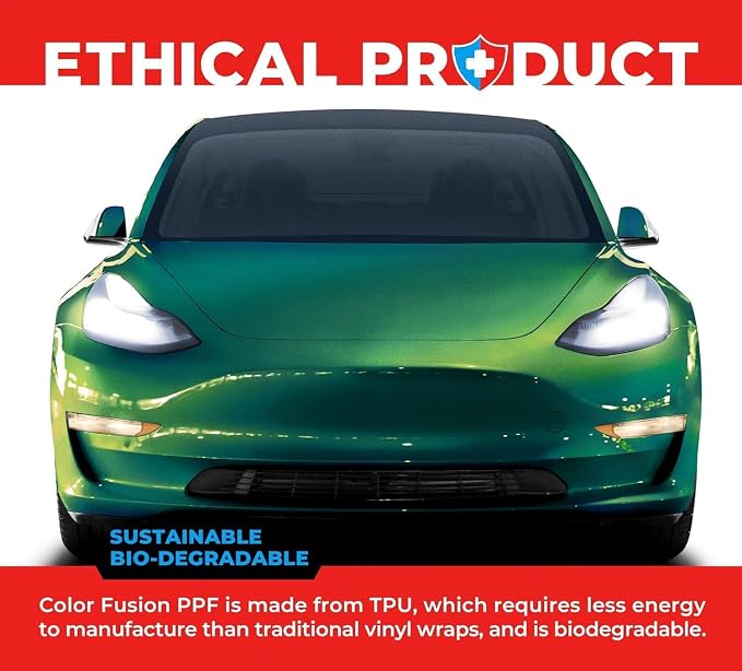 ColorFusion PPF by VViViD, Gloss Early Spring Green Dry Apply PPF Vinyl Car Wrap Roll 6ft x 5ft