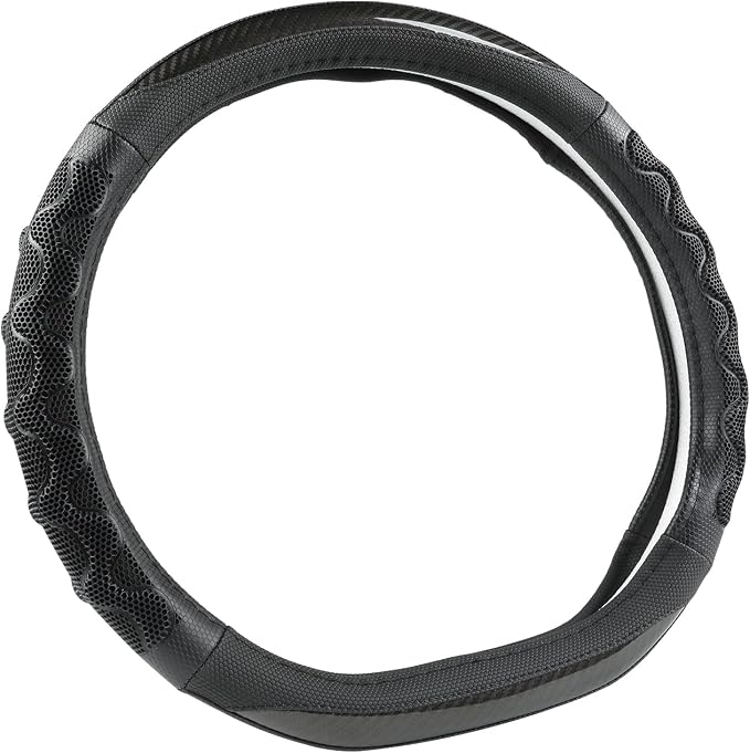 GIANT PANDA Steering Wheel Cover for Nissan Altima Rogue - Car Steering Wheel Cover for Nissan D Shape(Black-D-Shaped)