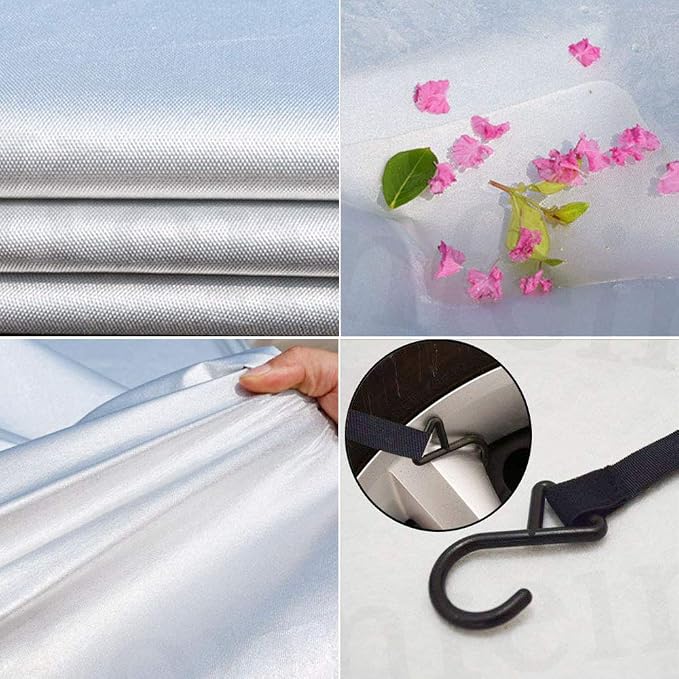 Half Car Cover with Cotton All Weather Car Body Cover for Sunshade Cover Snow Cover Waterproof Snowproof Universal (Fit SUV Length 174'' to 188'')
