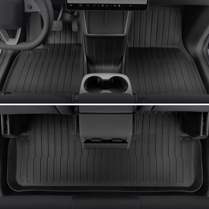Floor Mats for 2026 2025 Tesla Model Y Juniper Standard, Full Coverage All Weather Floor Mat Cargo Liner Trunk Mat Frunk Backrest Mats Accessories (Standard Models Only)