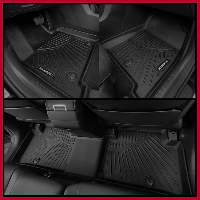 Naibeve Floor Mats for 2021 2022 2023 2024 2025 Toyota Venza-All Weather for Toyota Venza Floor Mats Liners 2 Row & Cargo Liner & Seats Back Cover(Floor Liner+Backrest Mats+Trunk Mat)