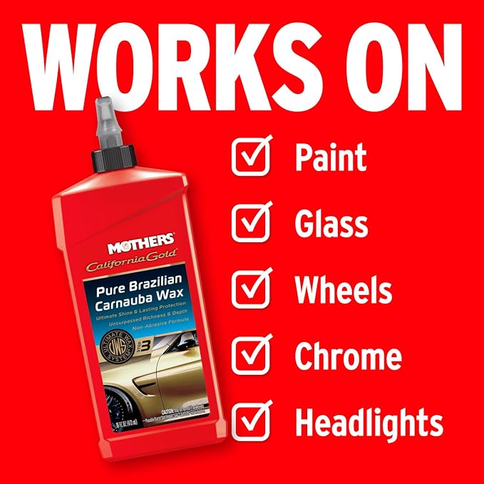 Mothers California Gold Pure Brazilian Carnauba Wax, 1 Gallon (05752) | Ultimate Wax System Step 3, Delivers Deep Shine & Long-Lasting Protection, Enhances Richness & Depth for All Paints