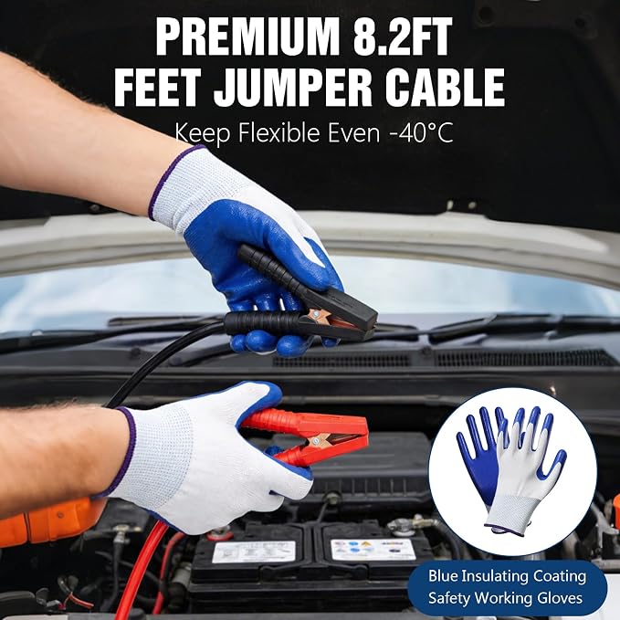 XOOL Car Emergency Kit with Jumper Cables, Car Roadside Emergency Kit, First Aid Kit, Tow Strap & Tool Set – Roadside Safety Kit for Cars, Trucks & SUVs