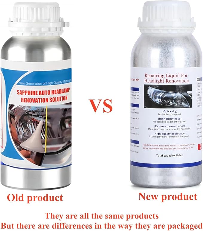 600ML Headlight Restoration Liquid,Automobile Headlight Lens Polish Repair Liquid, Car Headlight Scratch Restoring Fluid for Repair Headlight Yellowing, Haze, Scratches