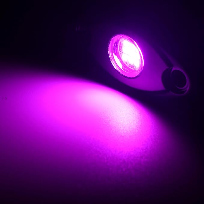 12 Pods Purple LED Rock Lights Neon Underglow Lamp for Car Truck SUV | Under Body Glow Light Taillights for vehicles
