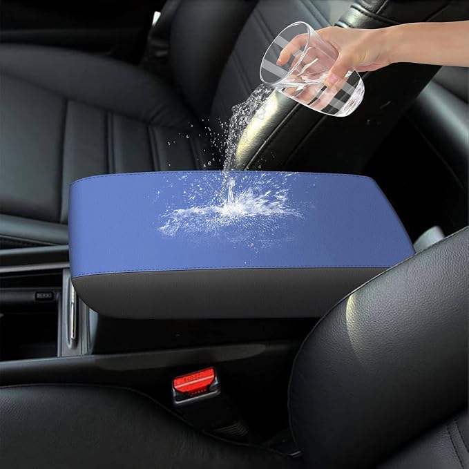 AOMSAZTO Console Covers for 2006-2011 Honda Civic Black with Blue Leather