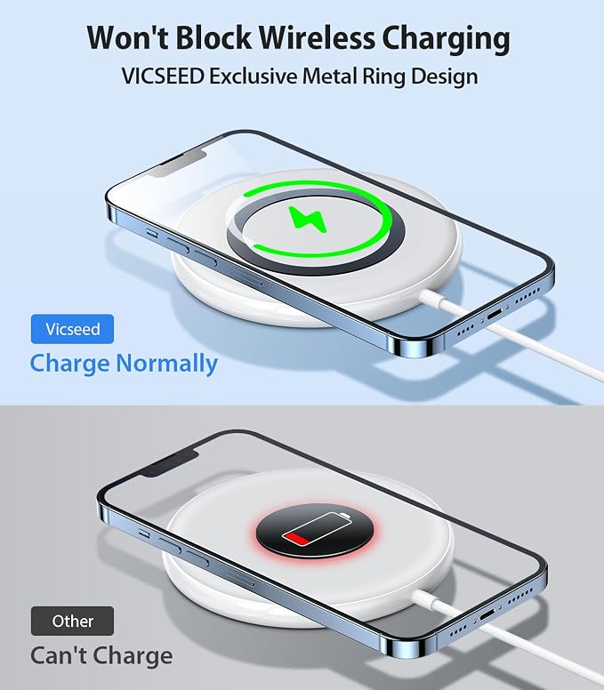 VICSEED for MagSafe Car Mount [Upgraded Strongest Magnet Power] Magnetic Phone Holder for Car Vent 360 Adjustable Magnetic Car Phone Holder Mount for iPhone 17 Air Pro Max 15 14 13 12 Plus Mini, Blue
