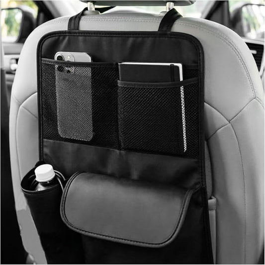 Car Trunk Organizer, Detachable Backseat Storage Bag Hanging Trunk Organizer with 4 Compartments, Large Capacity Seat Back Organization Interior Accessories for Car Truck SUV