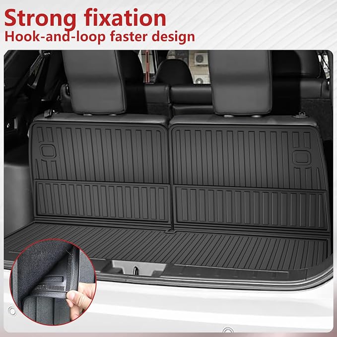 Cargo Mat for 2022-2025 Mitsubishi Outlander 7-Seat (Not Fit PHEV or Sport) | Custom Fit Full Coverage TPE All-Weather Cargo Liner for Outlander Accessories, Black