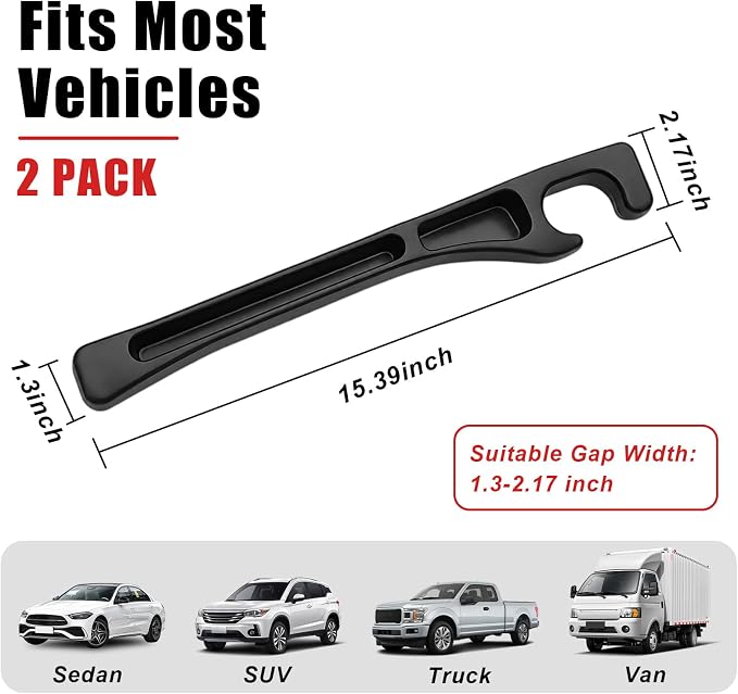 Car Seat Gap Filler Organizer 2 PCS Black Universal Seat Gap Plug Blocker Anti-Drop Console Catcher Phone Keys Storage for Car Truck SUV Auto Accessories Style2
