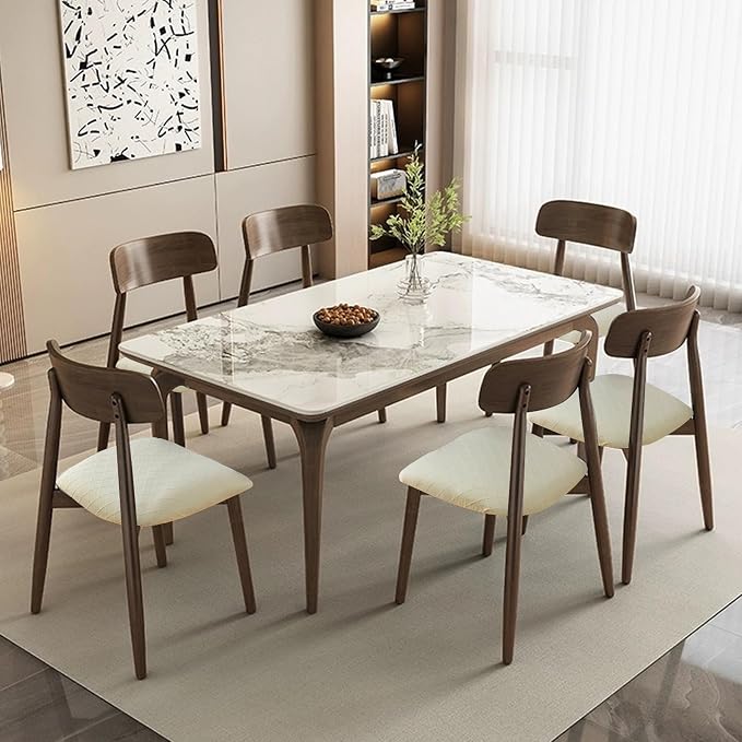 Waterproof Chair Seat Covers Set of 6 for Dining Room, Stretch Removable Washable Dining Chair Seat Slipcovers for Home, Restaurant, Banquet,Kitchen Chair Seat Cushion Protector(Beige,Large)