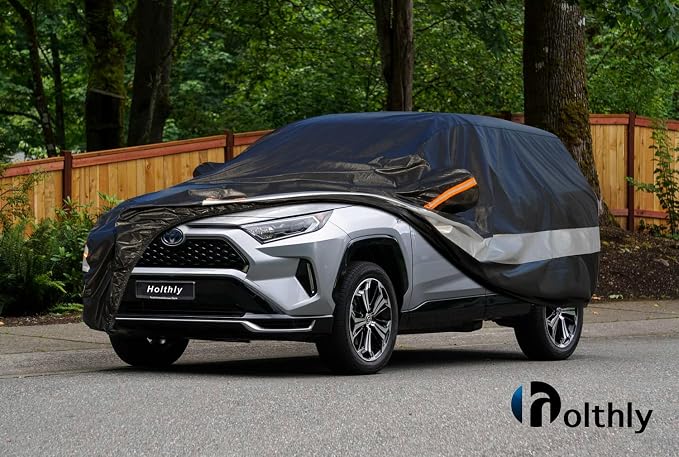 10 Layers SUV Car Cover Custom Fit for Toyota RAV4 RAV 4 (2005-2026) Waterproof All Weather for Automobiles, Outdoor Full Cover Sun UV Rain Protection.Black