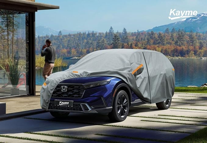 Kayme Heavy Duty SUV Car Cover Custom Fit Honda CR-V(1995-2026), Waterproof All Weather for Automobiles, Full Exterior Covers Sun Rain UV Protection.